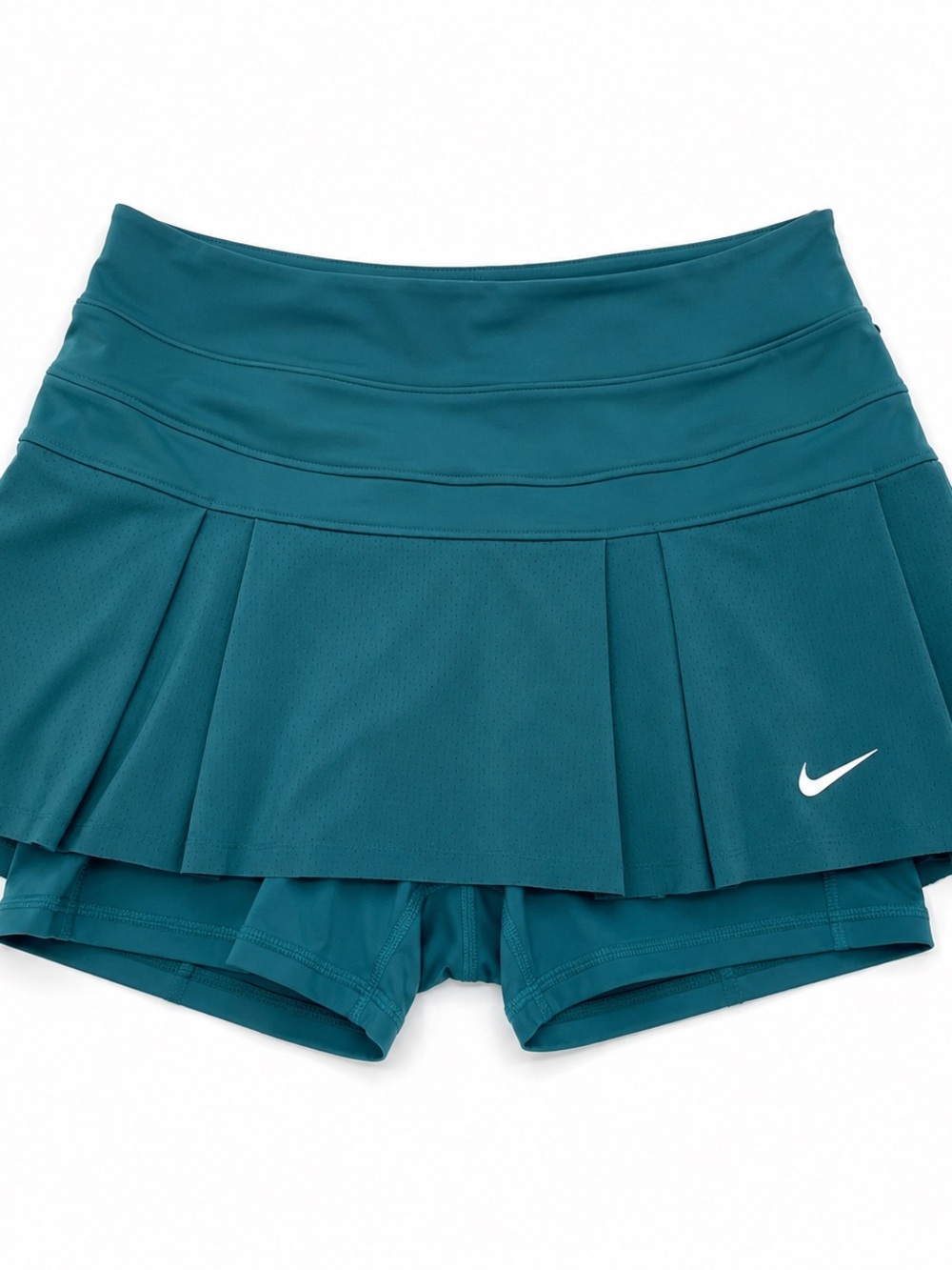 Nike Dri-FIT Teal Pleated Tennis Skort Skirt with Built-In Shorts Size Large